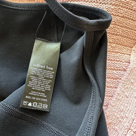 Artizia Wilfred Free Divinity Kick Flare Jumpsuit Womens Size XS Black Stretch - Picture 8 of 10